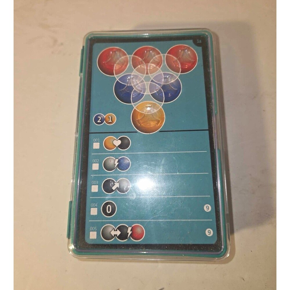 Kosmos Mastermind Pocket Plastic Action Puzzle Game Teal/Green Case Balls 2000